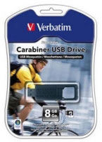 Verbatim 8GB Carabiner USB Drive (47385)